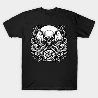 kraken skull moon design T-Shirt